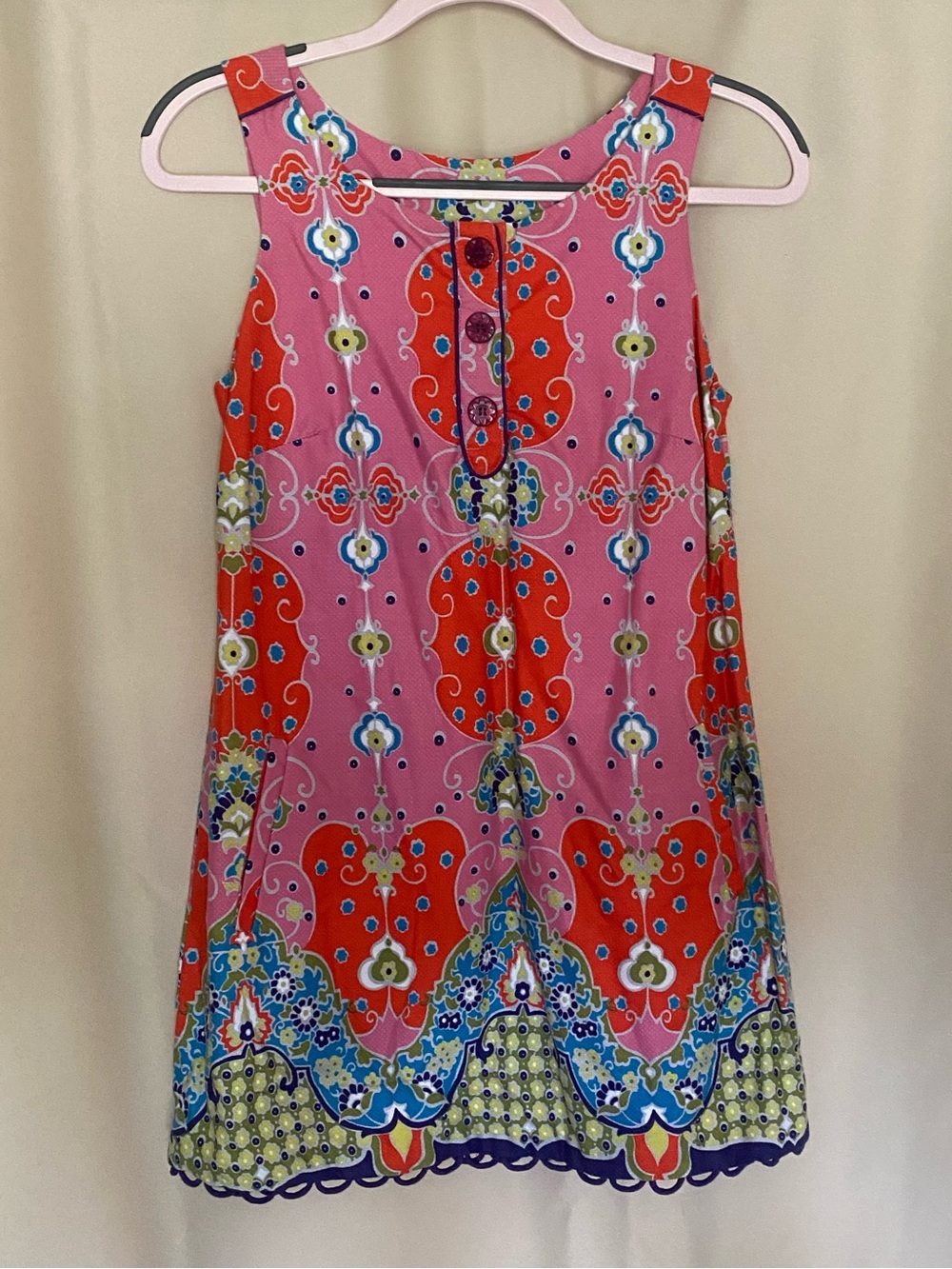 Maeve Pink & Red Printed Mini Dress